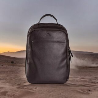 EARTH-20-105 Σακίδιο πλάτης δερμάτινο 7.DOTS D.Brown