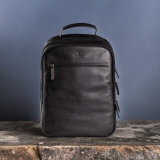 EARTH-20-105 Σακίδιο πλάτης δερμάτινο 7.DOTS Black