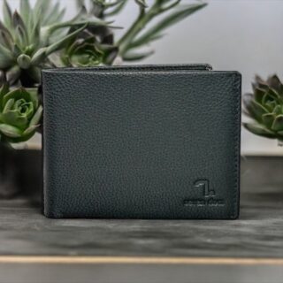 JUPITER-70-002 Πορτοφόλι δερμάτινο 7.DOTS Πλάγιο Χ/Χ Black