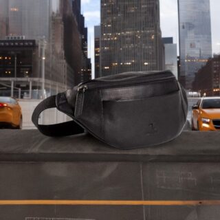 Earth-30-108, Δερμάτινη Τσάντα Μέσης Μαύρη