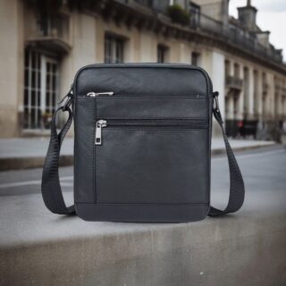 Δερμάτινο τσαντάκι ώμου Cardinal 7604 μαύρο