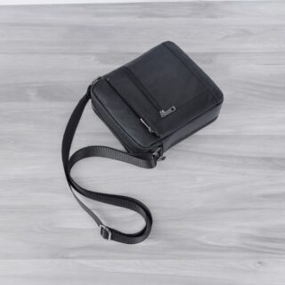 Δερμάτινο τσαντάκι ώμου Cardinal 7604 μαύρο