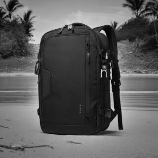 Bange 22039 Μαύρο Σακίδιο Πλάτης 45L Laptop 17.3” Επεκτάσιμο