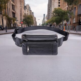 Δερμάτινο τσαντάκι μέσης Cardinal 9012 black