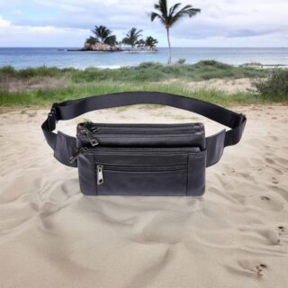 Δερμάτινο τσαντάκι μέσης Cardinal 9012 black