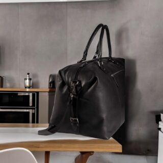 EARTH-10-107 Σακ Βουαγιάζ  Δερμάτινο  7.DOTS Black