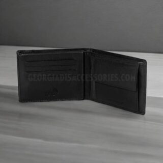 Diplomat Δερμάτινο Ανδρικό Πορτοφόλι με RFID Μαύρο MN 130 BLACK