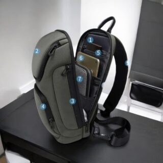 Bange 7565 Τσαντάκι Ώμου Χιαστί Crossbody Χακί