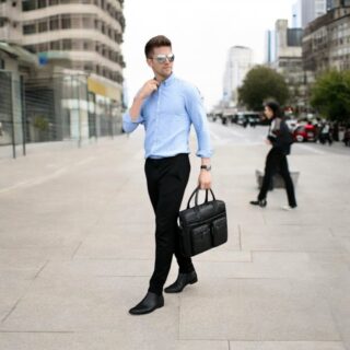 Δερμάτινος χαρτοφύλακας Cardinal 8380 μαύρο