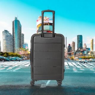 Βαλίτσα trolley Caterpillar μεσαία μεγάλη 84379-01 60/70cm μαύρο