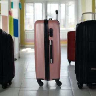 Βαλίτσα trolley Cardinal μεσαία/μεγάλη 2009/60/70 cm ροζ χρυσό