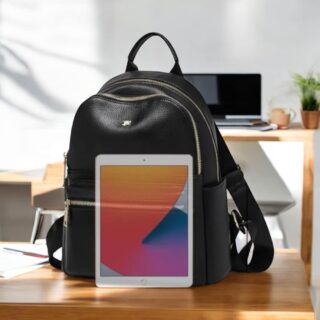 Δερμάτινο Γυναικείο Σακίδιο Πλάτης Foxer 9111059F Μαύρο