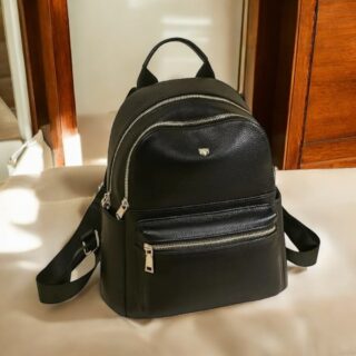 Δερμάτινο Γυναικείο Σακίδιο Πλάτης Foxer 9111059F Μαύρο