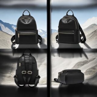 Δερμάτινο Γυναικείο Σακίδιο Πλάτης Foxer 9111059F Μαύρο