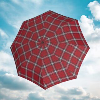 Knirps T.200 Duomatic Ομπρέλα Σπαστή Check Κόκκινη