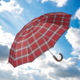 Knirps T.200 Duomatic Ομπρέλα Σπαστή Check Κόκκινη