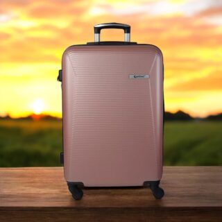 Βαλίτσα trolley Cardinal μεγάλη 2009/70cm ροζ χρυσόd