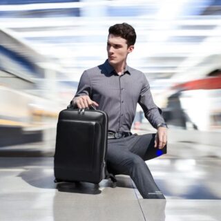 Bopai Αντικλεπτικό Δερμάτινο Σακίδιο Laptop 15.6” 24L Μαύρο