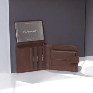 Diplomat MN112 Ανδρικό Δερμάτινο Πορτοφόλι Καφέ