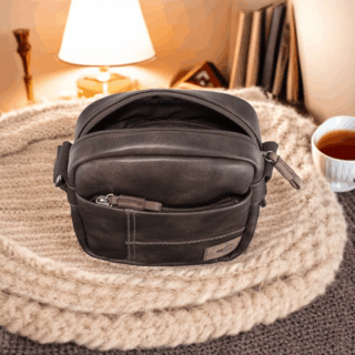 Camel Active Laos Ανδρική Τσάντα Ώμου  Χιαστί σε Καφέ χρώμα