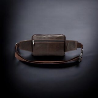 Δερμάτινο τσαντάκι μέσης καφέ Cardinal 8977 καφέ