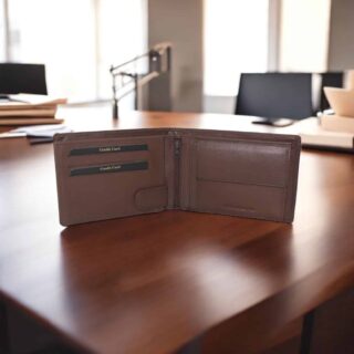 Diplomat Δερμάτινο Ανδρικό Πορτοφόλι με RFID Καφέ mn111 brown