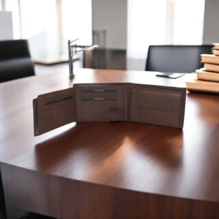 Diplomat Δερμάτινο Ανδρικό Πορτοφόλι με RFID Καφέ mn111 brown