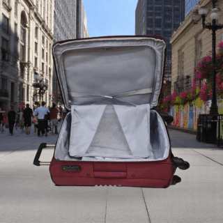 Diplomat Athens 6040 Μπορντό Βαλίτσα 68cm