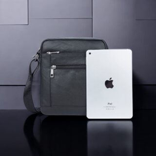 Δερμάτινο τσαντάκι ώμου Cardinal 7604 μαύρο