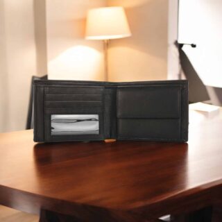 Diplomat Δερμάτινο Ανδρικό Πορτοφόλι Μαύρο MN439