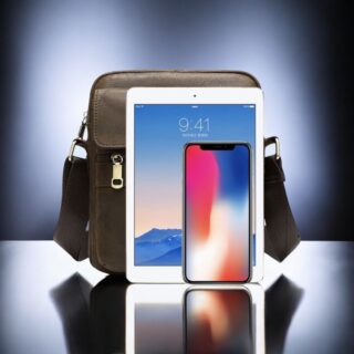 Δερμάτινο τσαντάκι ώμου Cardinal 8980 σκούρο καφέ