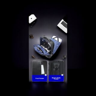 Bopai Δερμάτινο Σακίδιο 24L Laptop 15.6” Μαύρο