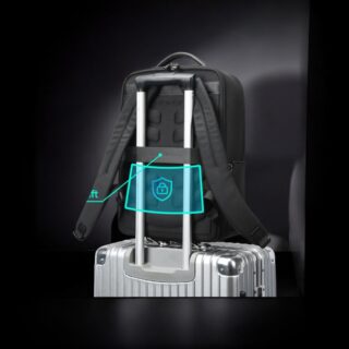 Bopai Δερμάτινο Σακίδιο 24L Laptop 15.6” Μαύρο