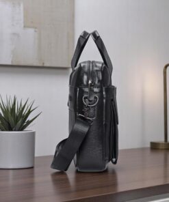 Bull Captain GWB-046 Ανδρικός Δερμάτινος Χαρτοφύλακας Μαύρος