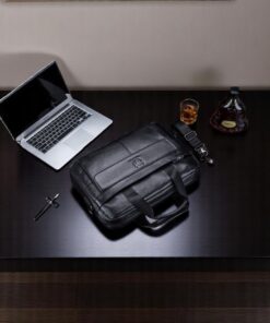 Bull Captain GWB-046 Ανδρικός Δερμάτινος Χαρτοφύλακας Μαύρος