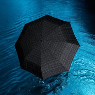 Knirps T.200 Ομπρέλα Αυτόματη Μαύρη Καρό Men’s Prints