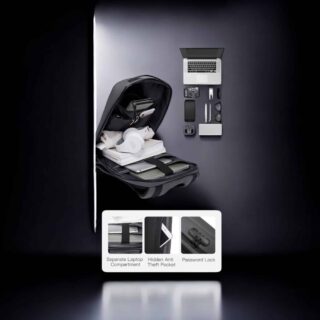 Bange 22188 Σακίδιο Πλάτης Μαύρο 21L Laptop 15.6” Αδιάβροχο