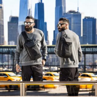 Bange 7082 Τσαντάκι Ώμου Χιαστί Crossbody Μαύρο