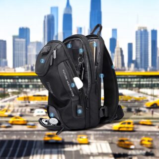 Bange 7082 Τσαντάκι Ώμου Χιαστί Crossbody Μαύρο