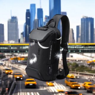 Bange 7082 Τσαντάκι Ώμου Χιαστί Crossbody Μαύρο