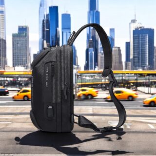 Bange 7082 Τσαντάκι Ώμου Χιαστί Crossbody Μαύρο