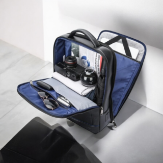 Bopai Δερμάτινο Σακίδιο Πλάτης Laptop 15.6” 24L Μαύρο