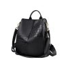 Δερμάτινη Γυναικεία Τσάντα Πλάτης Foxer Μαύρη