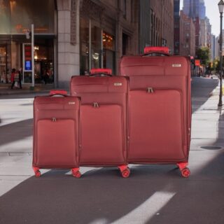 Cardinal Σετ Βαλίτσες 3τμχ σε Μπορντό χρώμα