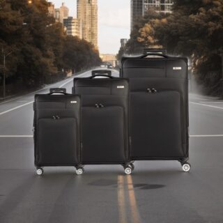 Βαλίτσες trolley (σετ 3 τεμαχίων) Cardinal 3700 μαύρη