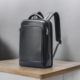 Bopai Δερμάτινο Σακίδιο Πλάτης Laptop 15.6” 24L Μαύρο