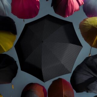 Knirps T.400 Μαύρη Ριγέ X-Large Αυτόματη Ομπρέλα