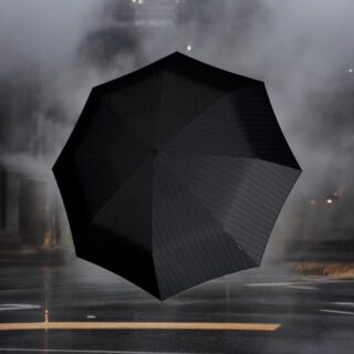 Knirps T.400 Μαύρη Ριγέ X-Large Αυτόματη Ομπρέλα