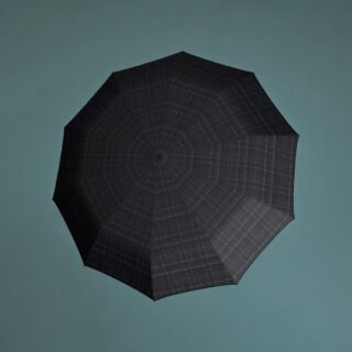 Knirps T.771 Καρό Ξύλινη Λαβή Αυτόματη Ομπρέλα