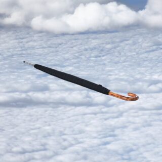 Knirps T.771 Καρό Ξύλινη Λαβή Αυτόματη Ομπρέλα